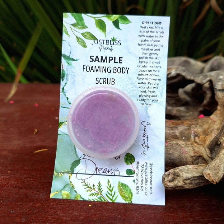 BODY SCRUB: Sample - 15ml - JUSTBLiSS Naturals