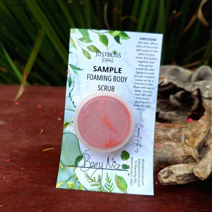 BODY SCRUB: Sample - 15ml - JUSTBLiSS Naturals