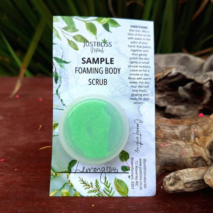 BODY SCRUB: Sample - 15ml - JUSTBLiSS Naturals