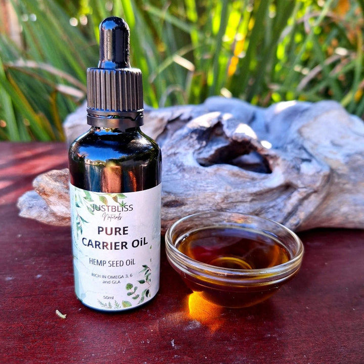 CARRIER OIL: Hemp Seed Oil - Cold - Pressed & Nutrient Rich - JUSTBLiSS Naturals