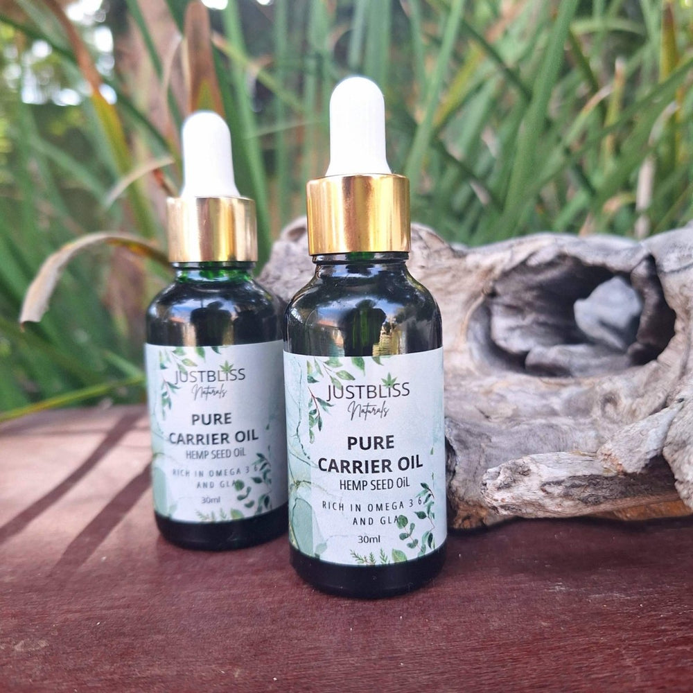 CARRIER OIL: Hemp Seed Oil - Cold - Pressed & Nutrient Rich - JUSTBLiSS Naturals