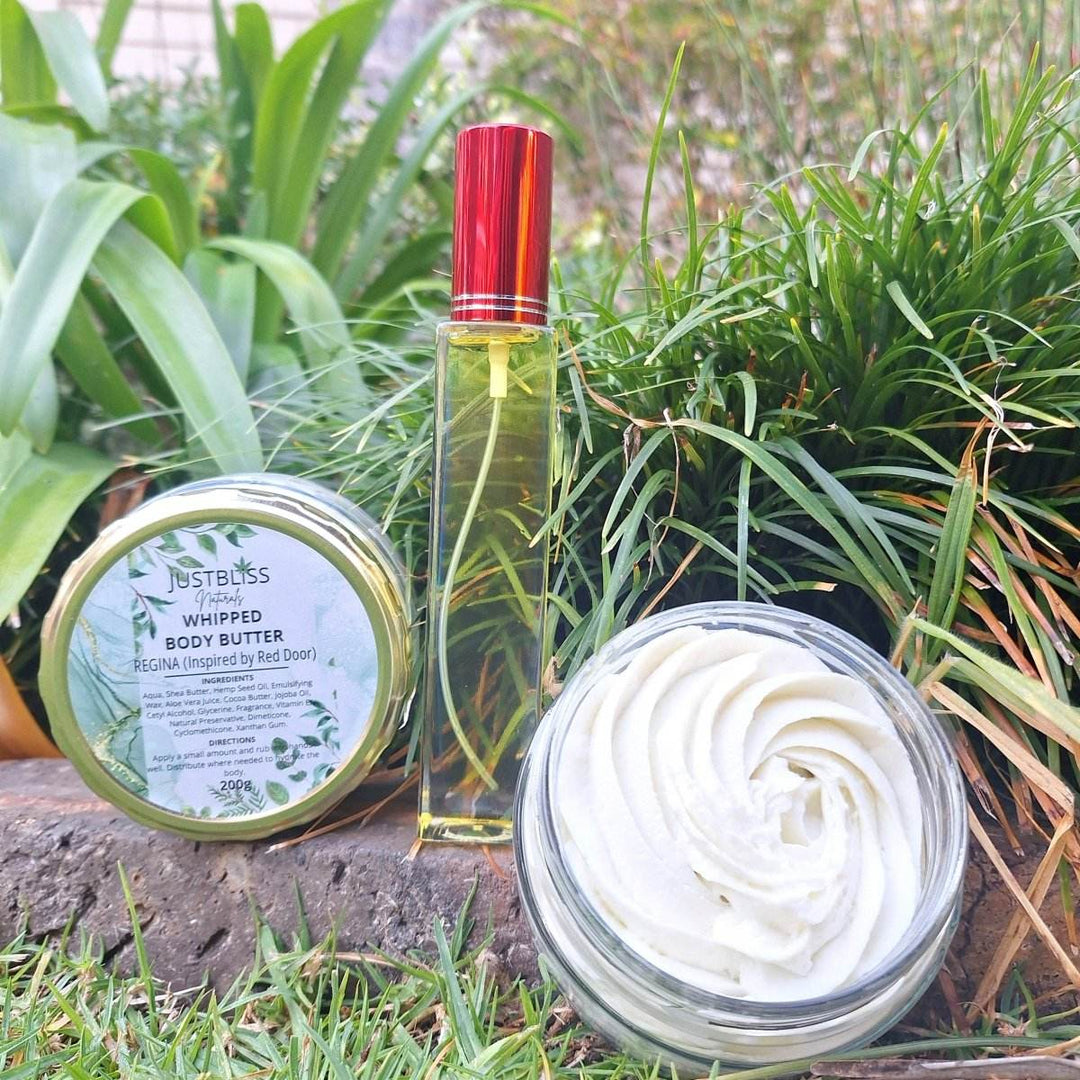 Floral Perfume & Whipped Body Butter Bundle – Regina (Inspired by Red Door) - JUSTBLiSS Naturals