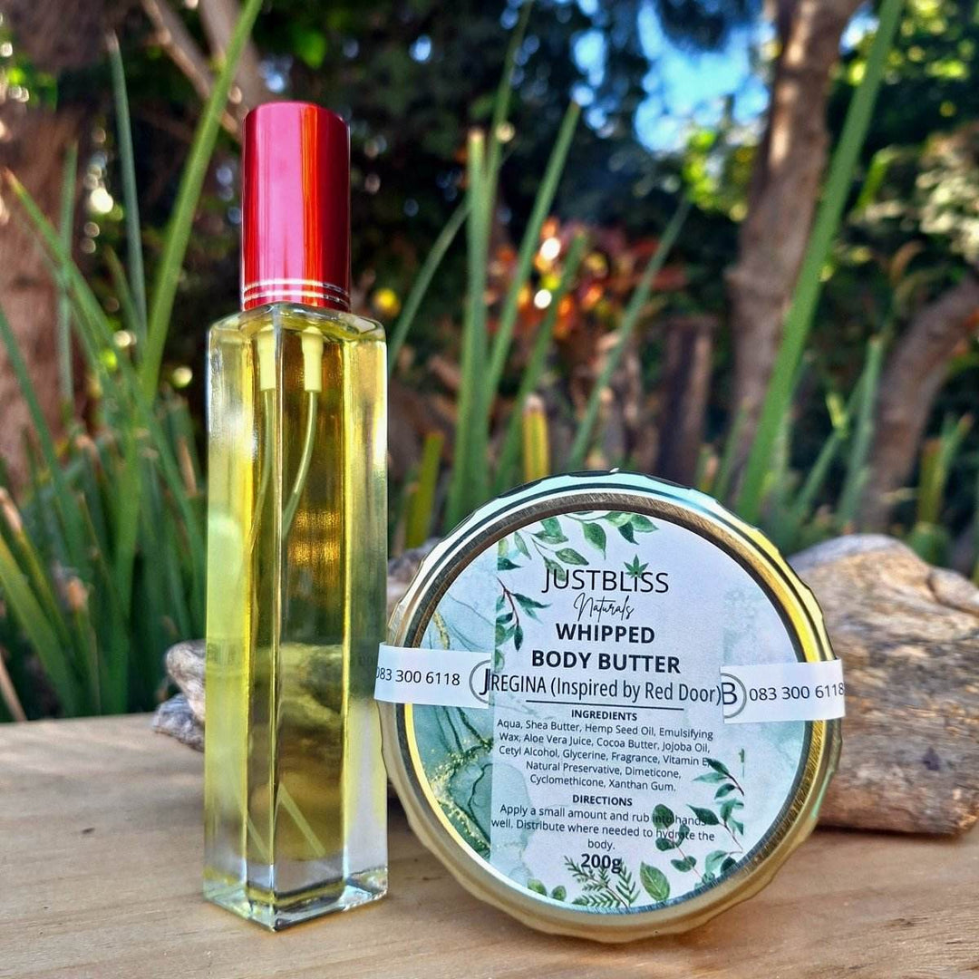 Floral Perfume & Whipped Body Butter Bundle – Regina (Inspired by Red Door) - JUSTBLiSS Naturals