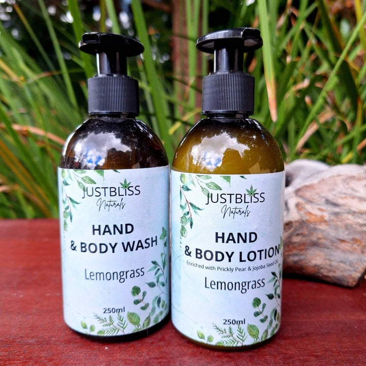 COMBO HAND WASH & LOTION: Nourish & Moisturize (250ml) - JUSTBLiSS Naturals