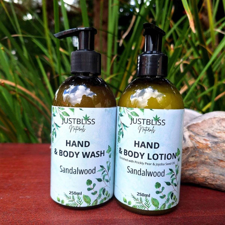COMBO HAND WASH & LOTION: Nourish & Moisturize (250ml) - JUSTBLiSS Naturals