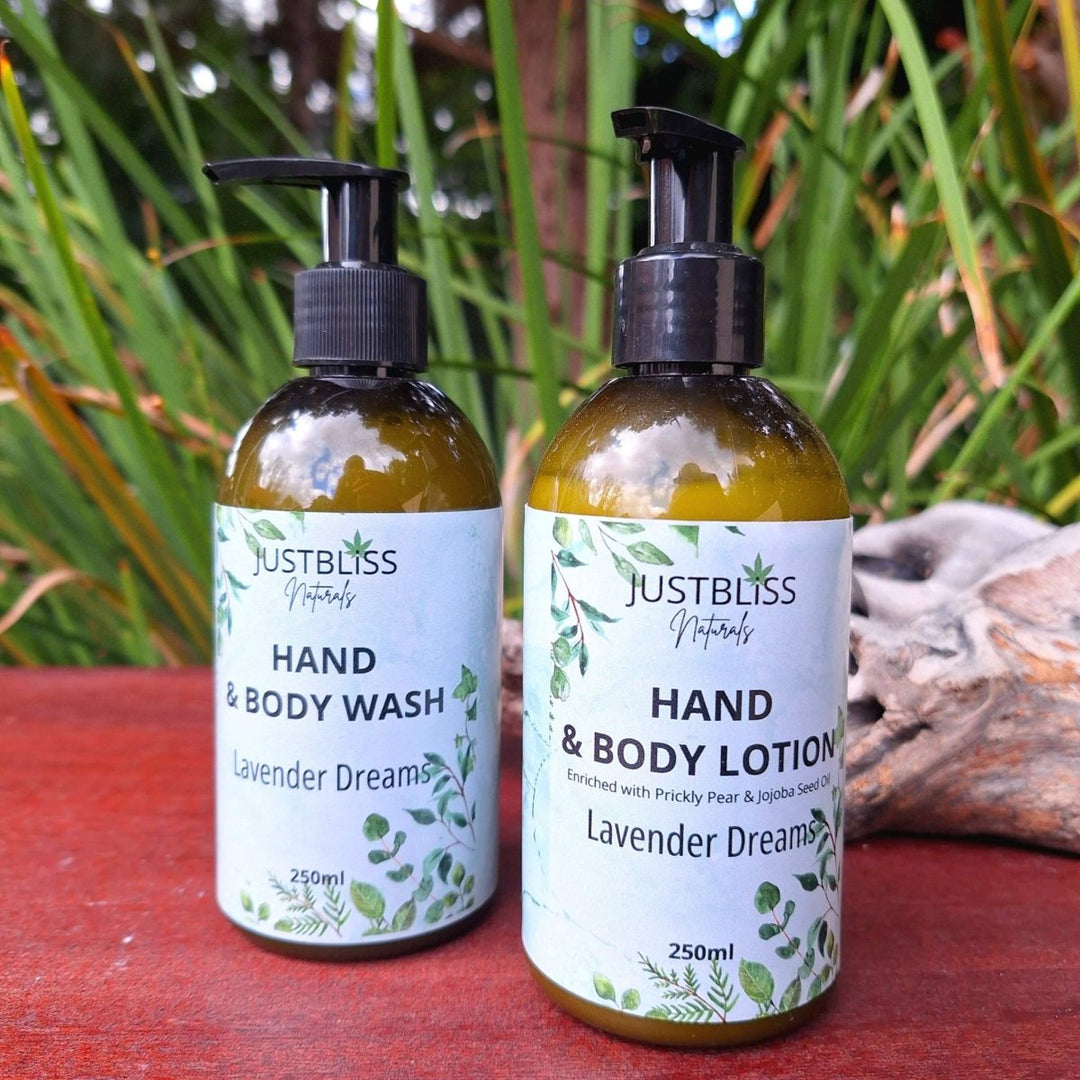 COMBO HAND WASH & LOTION: Nourish & Moisturize (250ml) - JUSTBLiSS Naturals