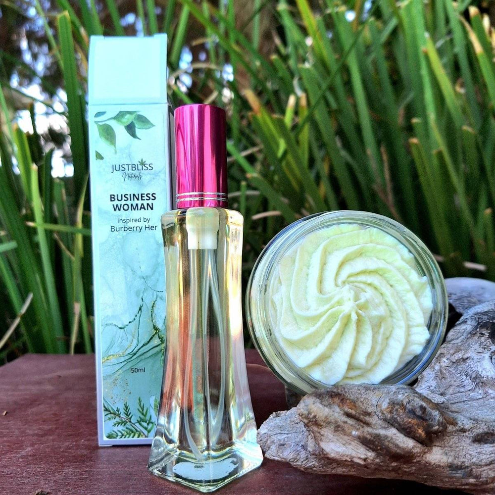 COMBO Floral Perfume & Whipped Body Butter, featuring fragrance and body butter for modern businesswomen.