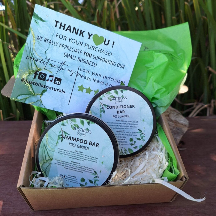 COMBO: Shampoo & Conditioner (In Tin) - JUSTBLiSS Naturals