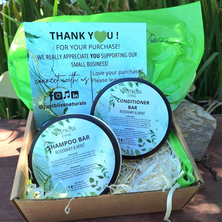 COMBO: Shampoo & Conditioner (In Tin) - JUSTBLiSS Naturals