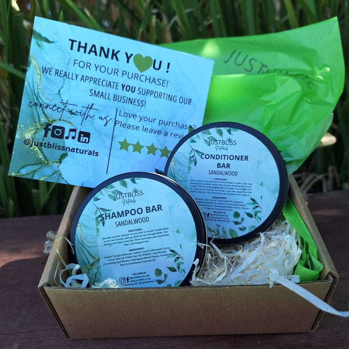 COMBO: Shampoo & Conditioner (In Tin) - JUSTBLiSS Naturals
