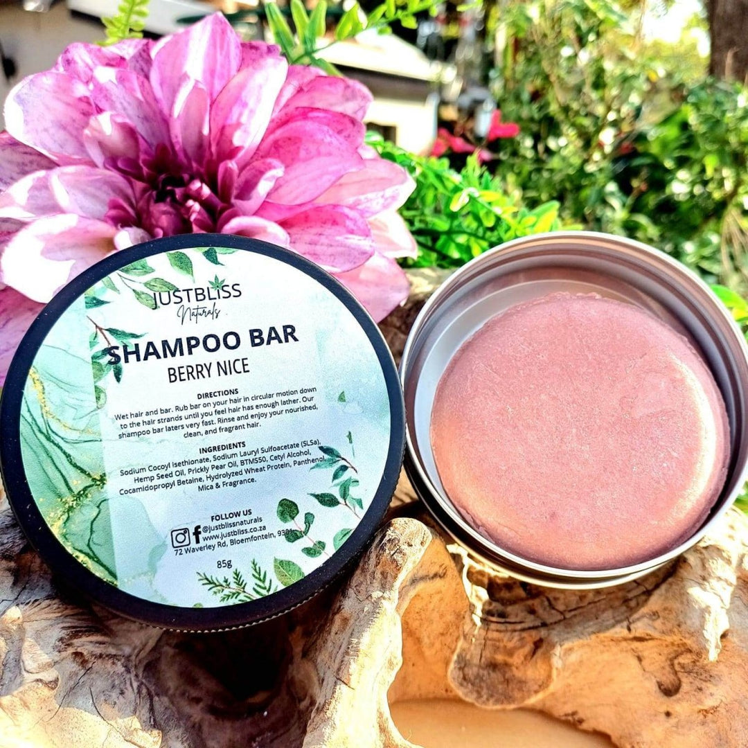 Eco - Friendly Shampoo Bar in Tin – Plant - Based, Travel - Ready Hair Care JUSTBLiSS Naturals