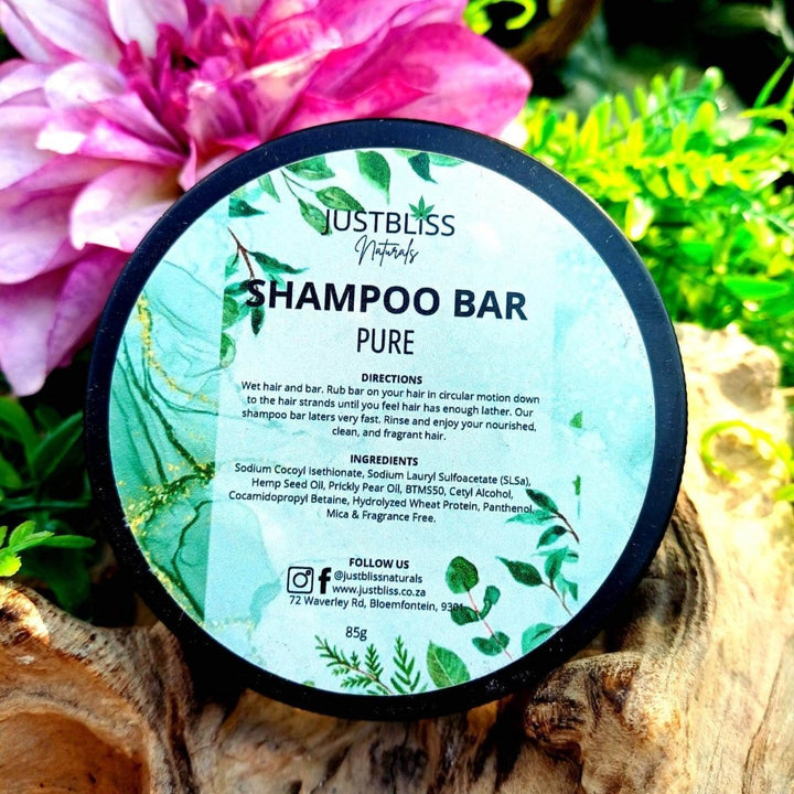 Eco - Friendly Shampoo Bar in Tin – Plant - Based, Travel - Ready Hair Care JUSTBLiSS Naturals