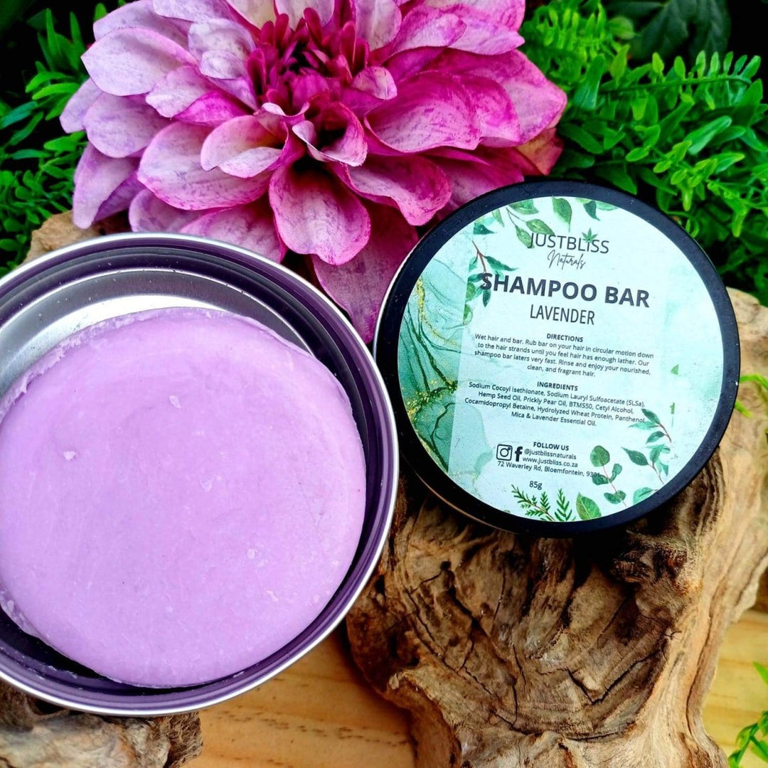 Eco - Friendly Shampoo Bar in Tin – Plant - Based, Travel - Ready Hair Care JUSTBLiSS Naturals