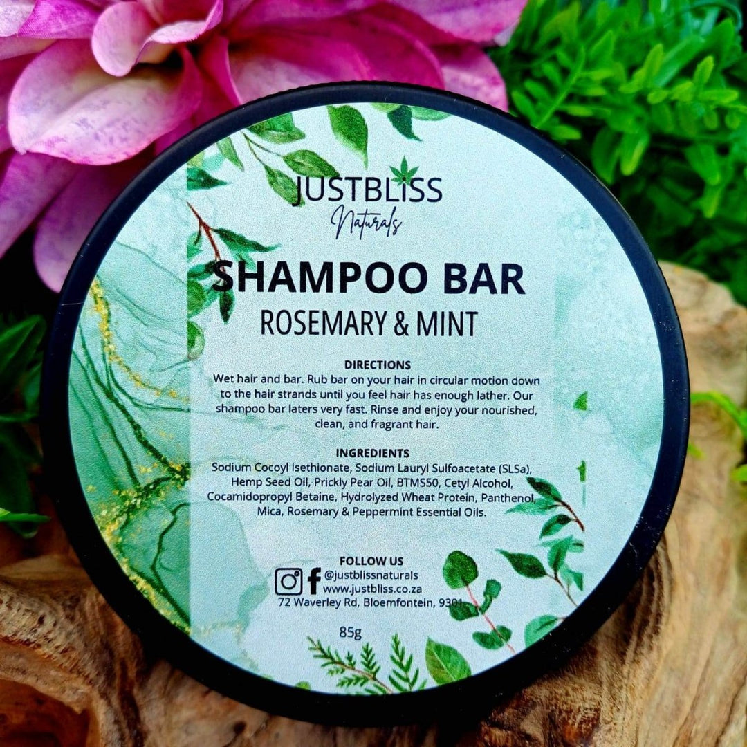 Eco - Friendly Shampoo Bar in Tin – Plant - Based, Travel - Ready Hair Care JUSTBLiSS Naturals