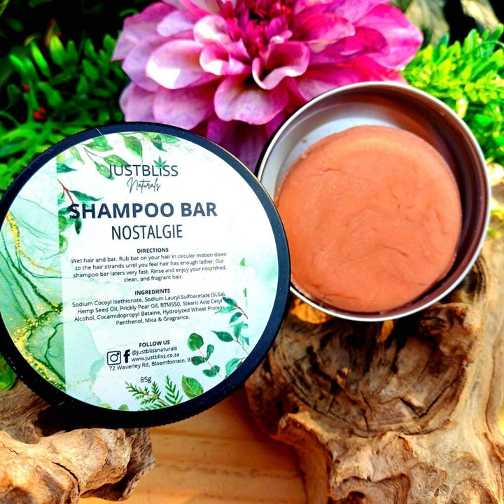 Eco - Friendly Shampoo Bar in Tin – Plant - Based, Travel - Ready Hair Care JUSTBLiSS Naturals