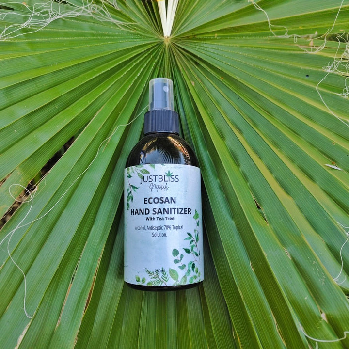 EcoSan 70% Alcohol Hand Sanitizer – Plant - Based with Tea Tree Oil JUSTBLiSS Naturals