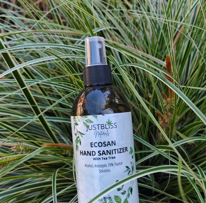 EcoSan 70% Alcohol Hand Sanitizer – Plant - Based with Tea Tree Oil JUSTBLiSS Naturals