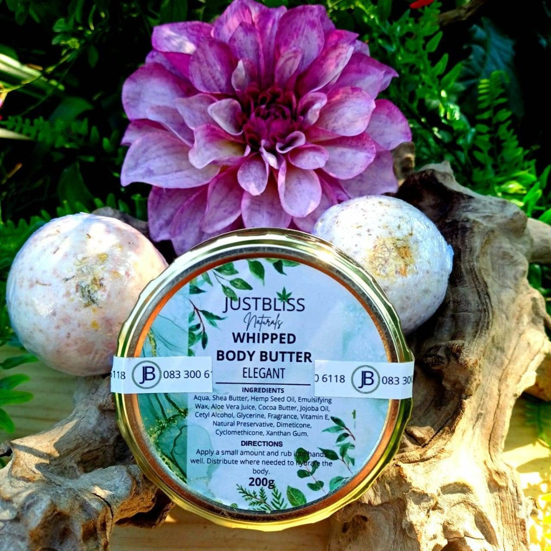 Elegant Self - Care Gift Bundle – Body Butter & Bath Bombs JUSTBLiSS Naturals