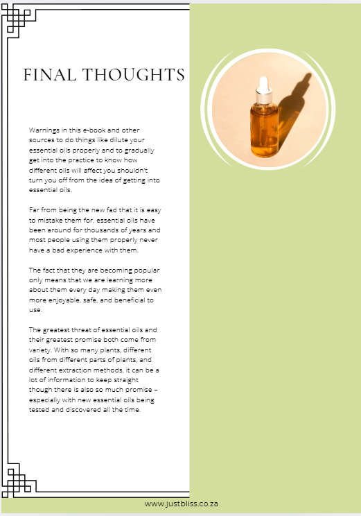 Essential Oils for Stress & Anxiety Relief – 20 - Page Digital Guide (A4 PDF) JUSTBLiSS Naturals
