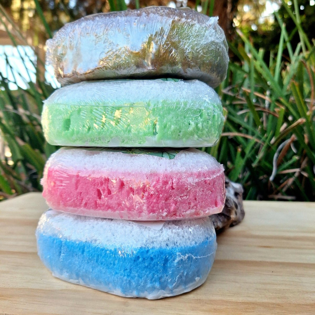 Exfoliating Soap Sponge - Infused Glycerine Soap - JUSTBLiSS Naturals