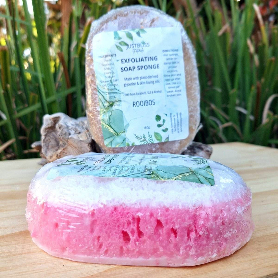 Exfoliating Soap Sponge – Plant-Based Glycerin Cleanser for Smooth Skin - JUSTBLiSS Naturals