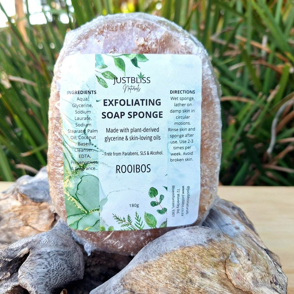 Exfoliating Soap Sponge – Plant-Based Glycerin Cleanser for Smooth Skin - JUSTBLiSS Naturals