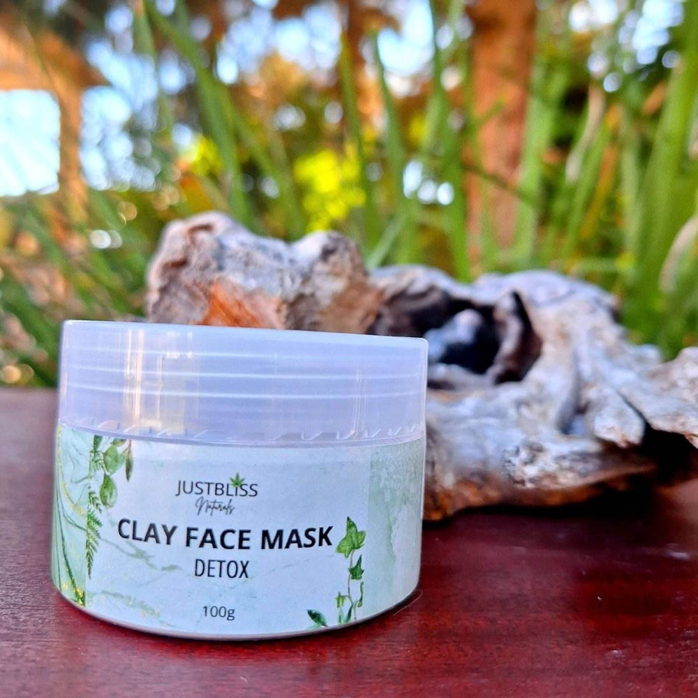 FACE: CLAY FACE MASK: Detox - Deep Cleanse & Pore Purifying - JUSTBLiSS Naturals