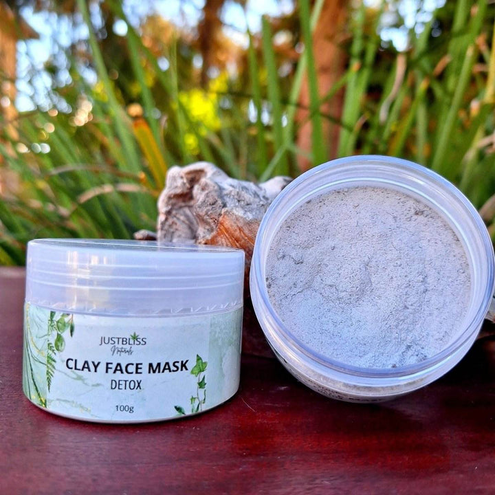 FACE: CLAY FACE MASK: Detox - Deep Cleanse & Pore Purifying - JUSTBLiSS Naturals