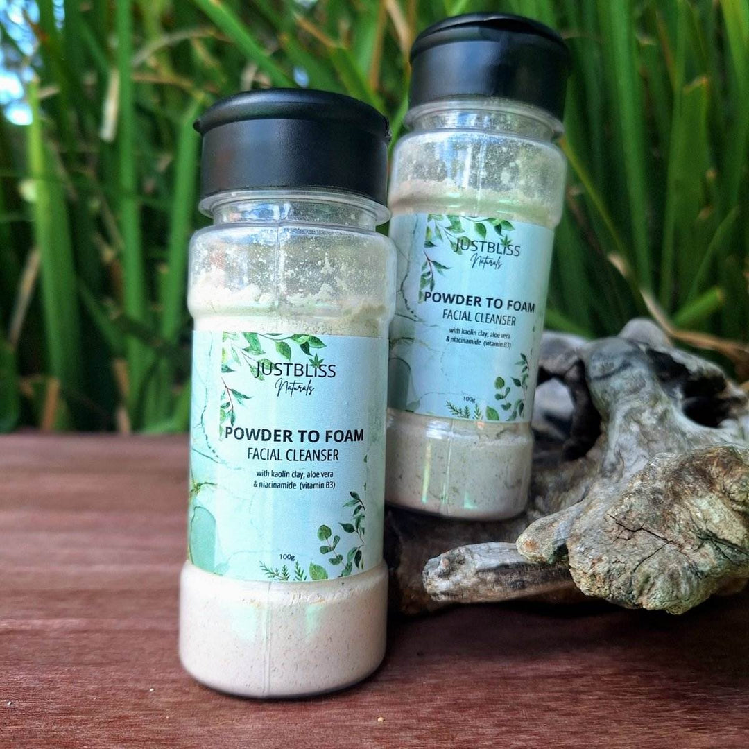 FACIAL CLEANSER: Powder To foam (100ml) - Light for Summer - JUSTBLiSS Naturals