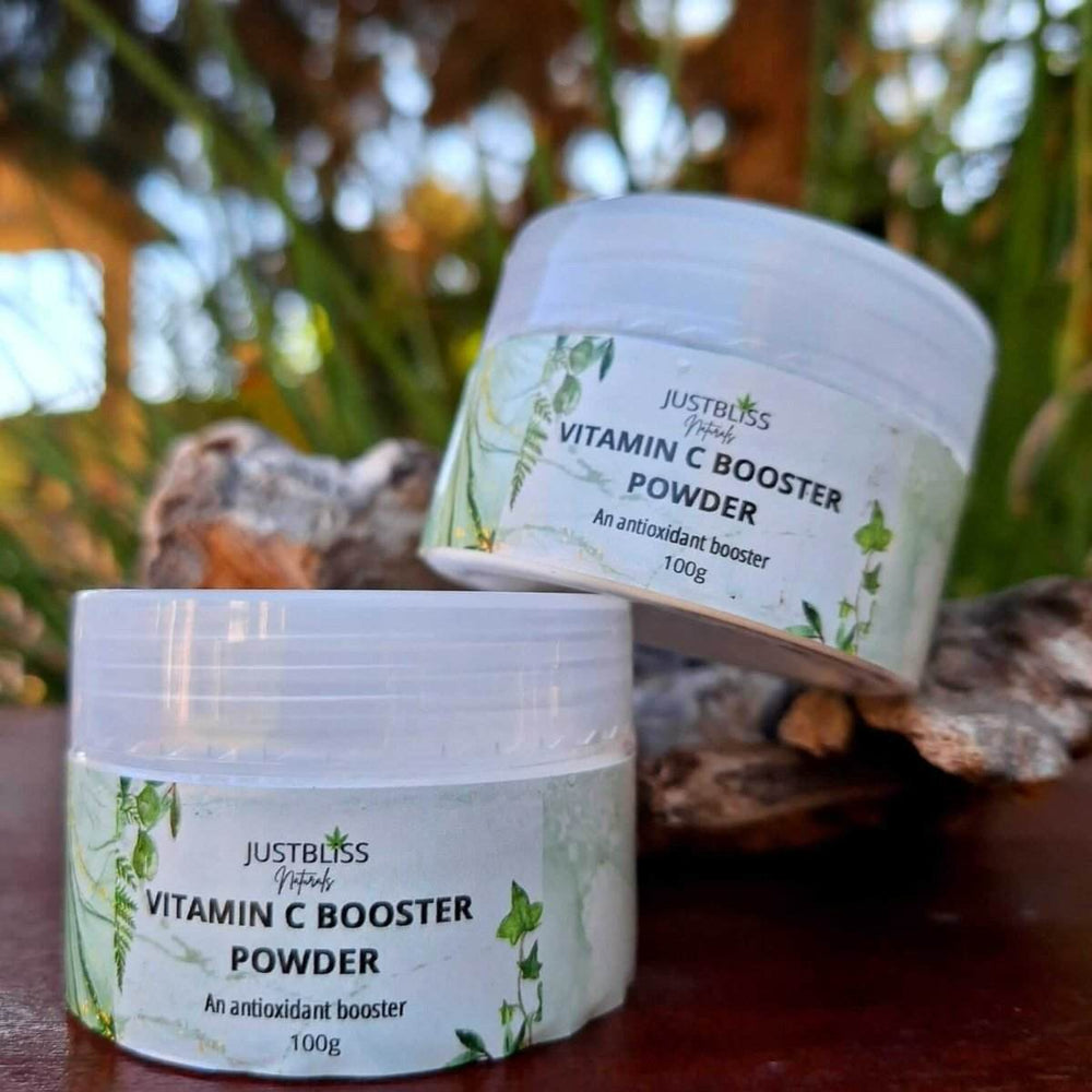 FACIAL: Vitamin C Powder (50g) - Fresh, Powerful, Long - Lasting & Glow - Boosting - JUSTBLiSS Naturals