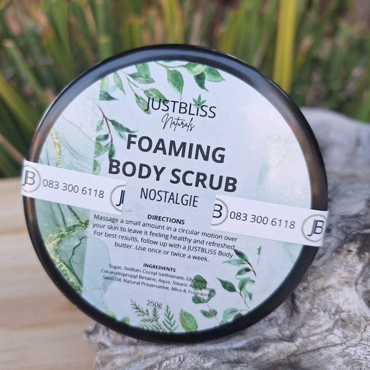 Foaming Body Scrub – Plant-Based Exfoliation in Refreshing Scents - JUSTBLiSS Naturals