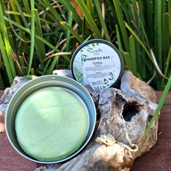 Fijnbos Gift Box including shampoo bar nestled in nature.