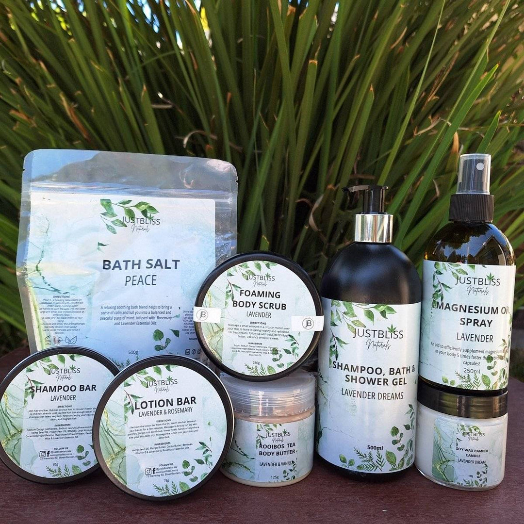 GIFT BOX: Lavender Gift Box 5 - Tranquil Self - Care & Relaxation - JUSTBLiSS Naturals