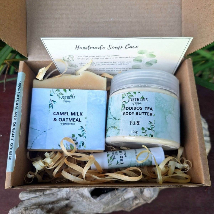 GIFT BOX: Pure Unscented Bath, Body & Lip Gift Box - JUSTBLiSS Naturals