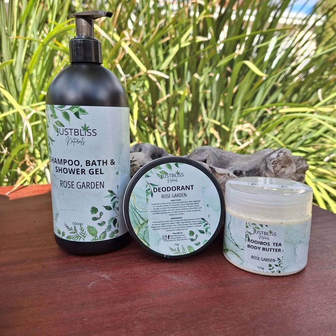 GIFT BOX: Rose Garden Gift Box 3 - A Floral Trio for Everyday Elegance - JUSTBLiSS Naturals