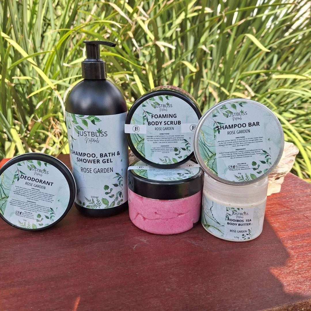 GIFT BOX: Rose Garden Gift Box 4 - A Floral Self - Care Escape - JUSTBLiSS Naturals