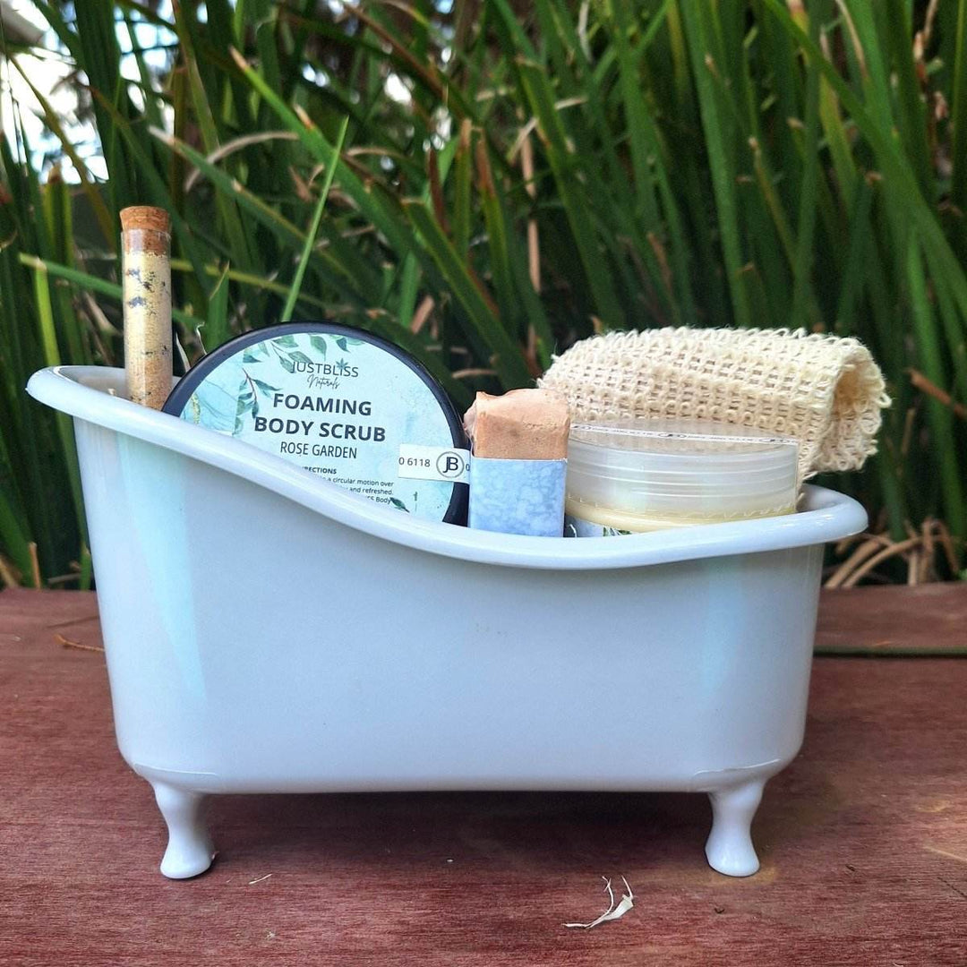Spa in the Bath Gift Box – Natural Self-Care Spa Set - JUSTBLiSS Naturals