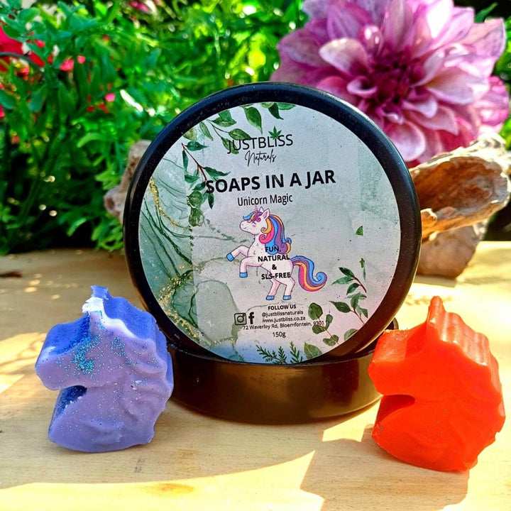 Glycerine Soaps in a Jar – Chemical - Free, Playful Bath Gift Set JUSTBLiSS Naturals