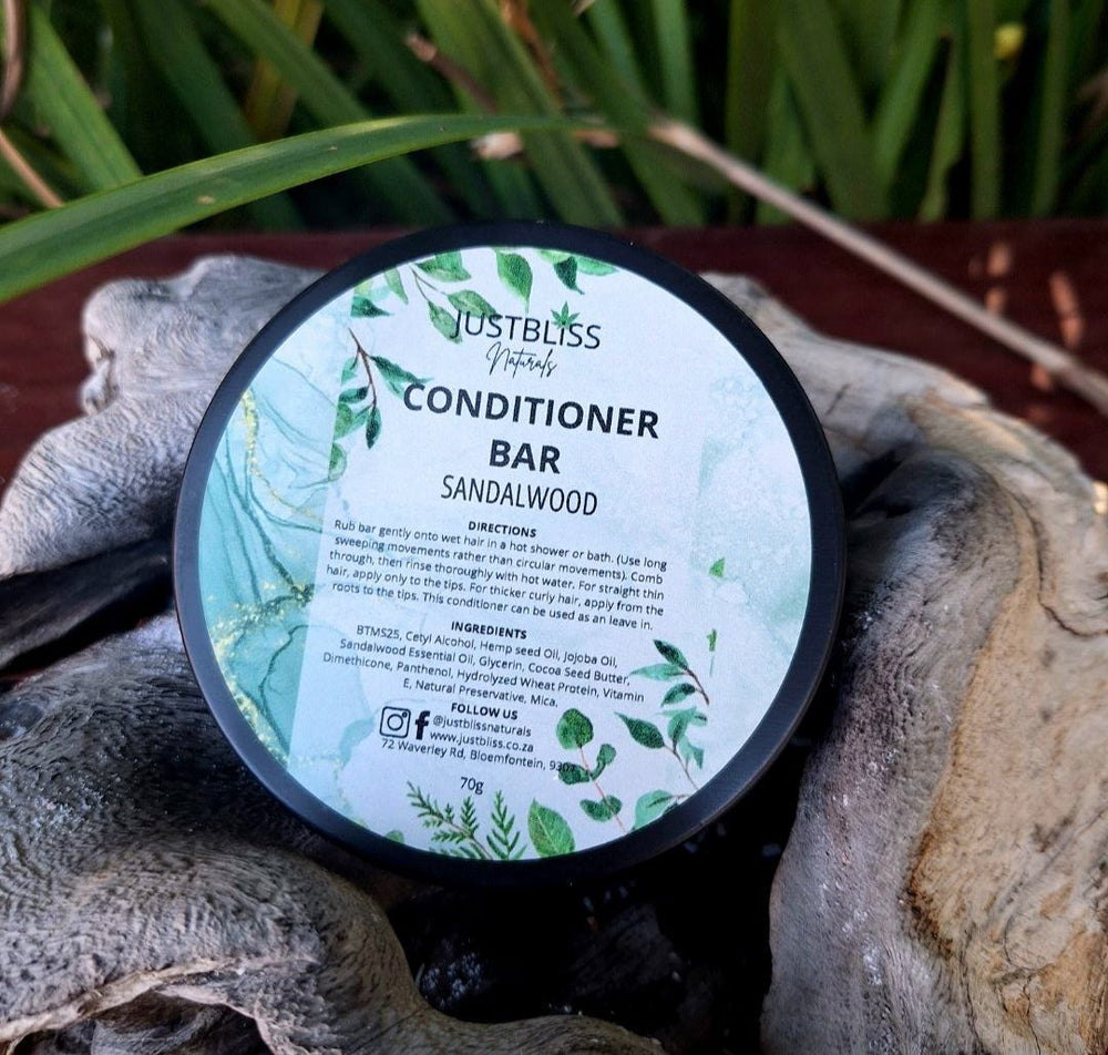 Hair Conditioner Bar - Nourishing Solid Conditioner in Tin - JUSTBLiSS Naturals