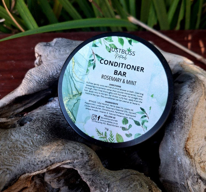 Hair Conditioner Bar - Nourishing Solid Conditioner in Tin - JUSTBLiSS Naturals
