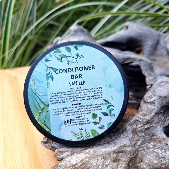 Hair Conditioner Bar - Nourishing Solid Conditioner in Tin - JUSTBLiSS Naturals