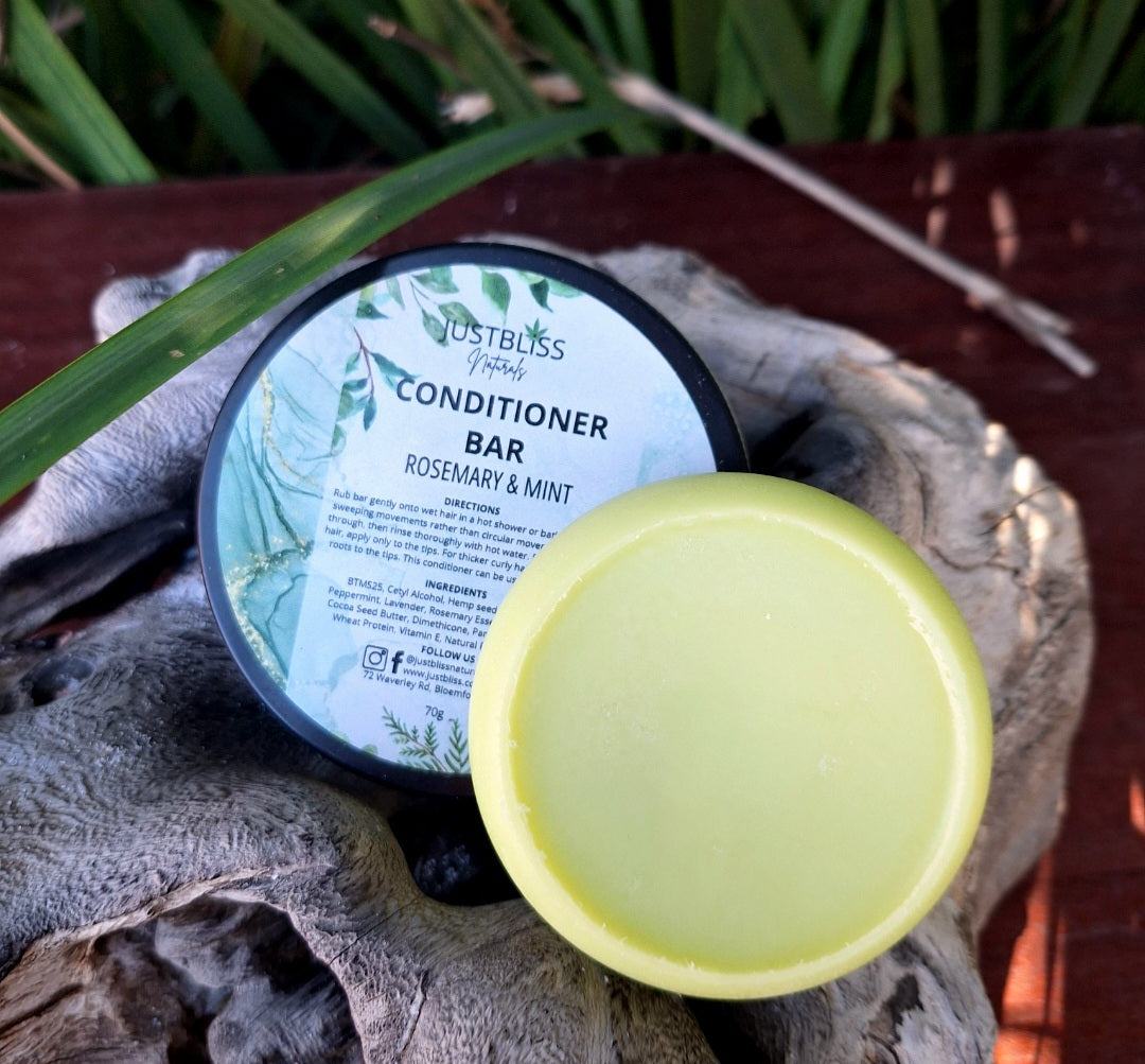 Hair Conditioner Bar - Nourishing Solid Conditioner in Tin - JUSTBLiSS Naturals