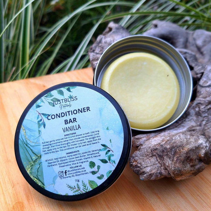 Hair Conditioner Bar - Nourishing Solid Conditioner in Tin - JUSTBLiSS Naturals