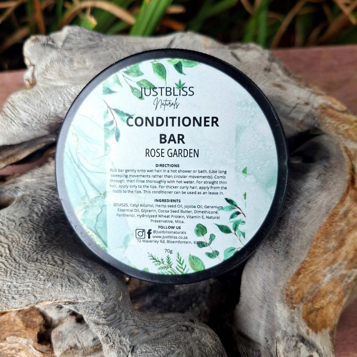 Hair Conditioner Bar - Nourishing Solid Conditioner in Tin - JUSTBLiSS Naturals