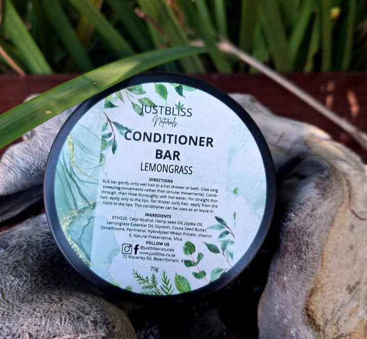 Hair Conditioner Bar - Nourishing Solid Conditioner in Tin - JUSTBLiSS Naturals