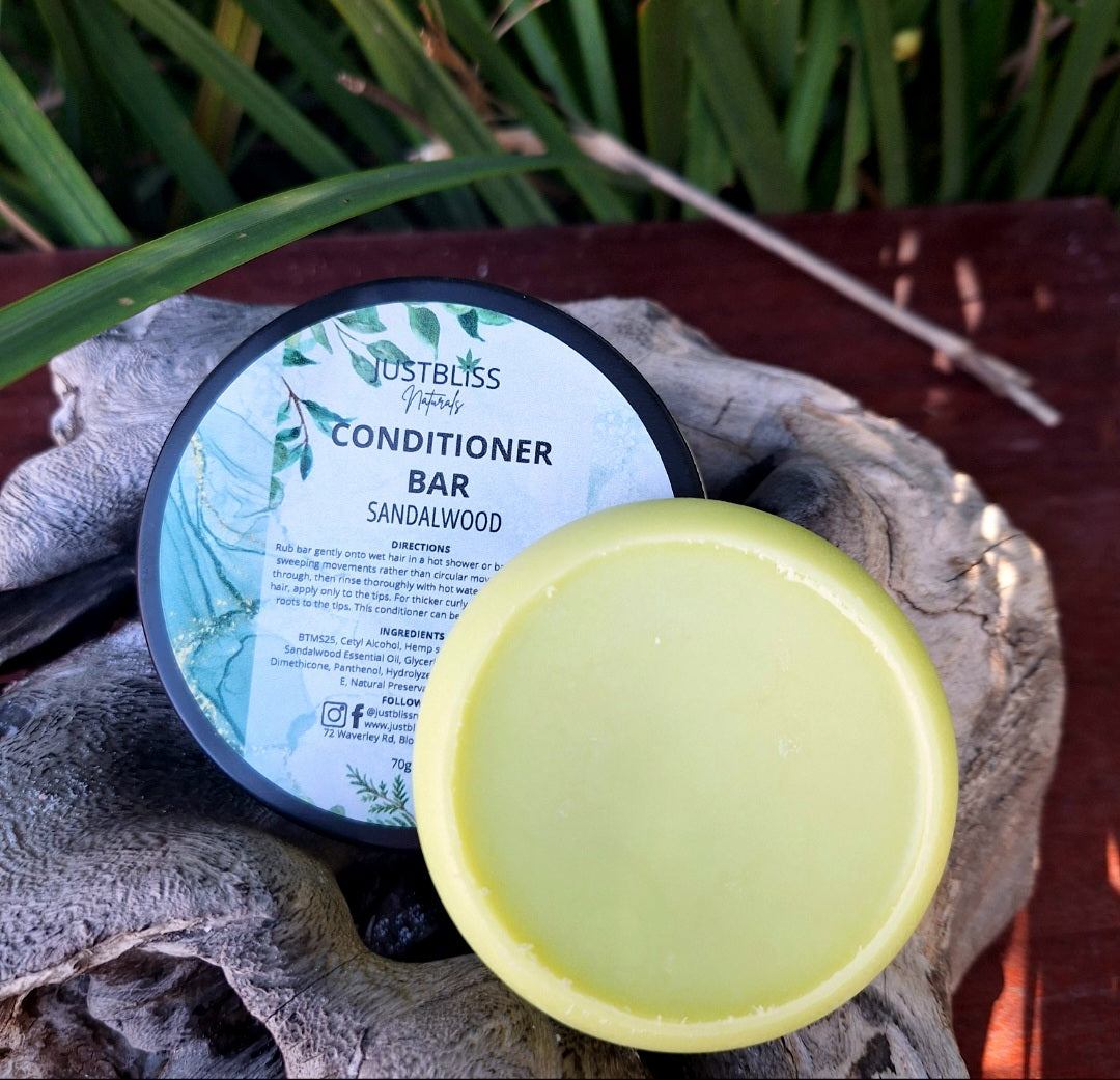 Hair Conditioner Bar - Nourishing Solid Conditioner in Tin - JUSTBLiSS Naturals