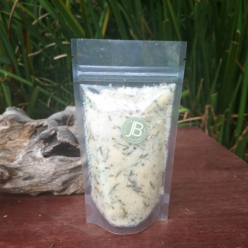 Luxurious Bath Salt pouch with natural ingredients for relaxation and skin nourishment.