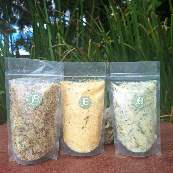 Luxurious Bath Salt pouches with natural ingredients for relaxation and skin nourishment.