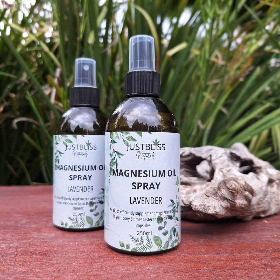 HEALTH: Lavender Magnesium Oil Spray 250ml - Relax & Soothe Muscles - JUSTBLiSS Naturals