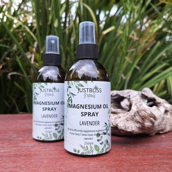 HEALTH: Lavender Magnesium Oil Spray 250ml - Relax & Soothe Muscles - JUSTBLiSS Naturals